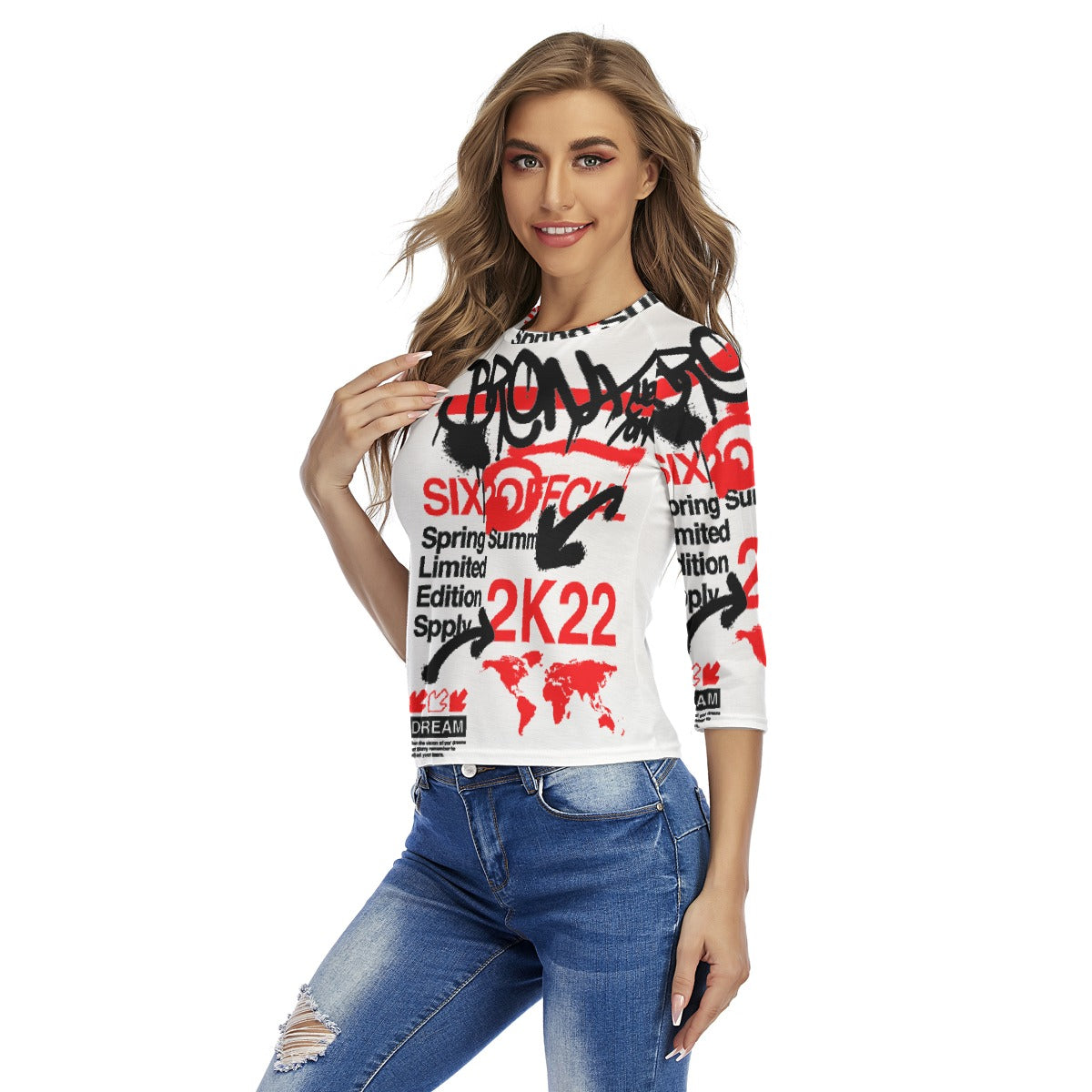 All-Over Print Women's Raglan Sleeves T-shirts