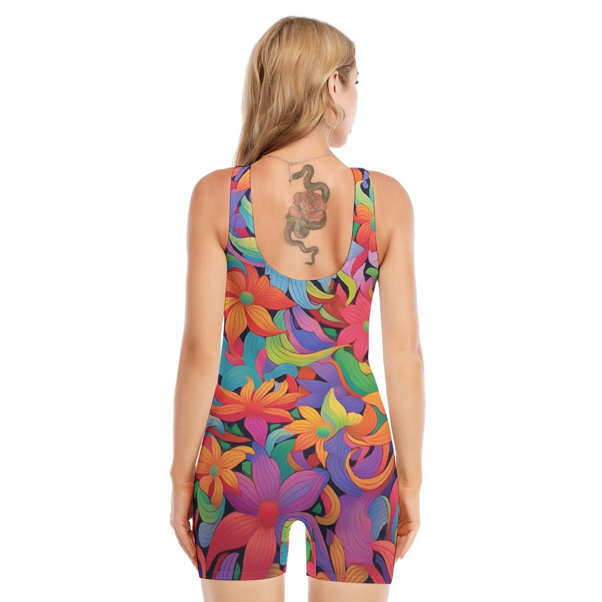 All-Over Print Women's Sleeveless One-piece Swimsuit