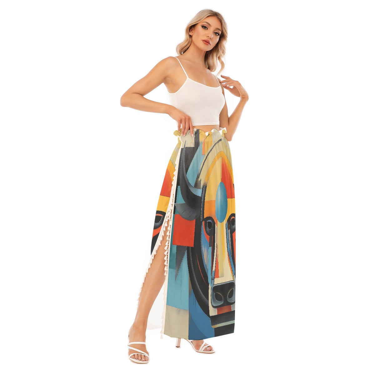 All-Over Print Women's Side Split Skirt