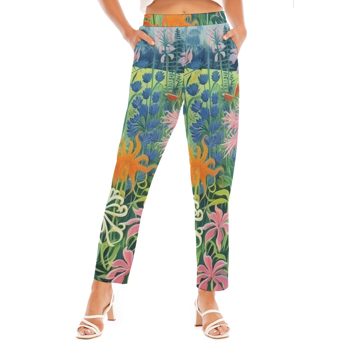 All-Over Print Women's Loose Straight-leg Pants