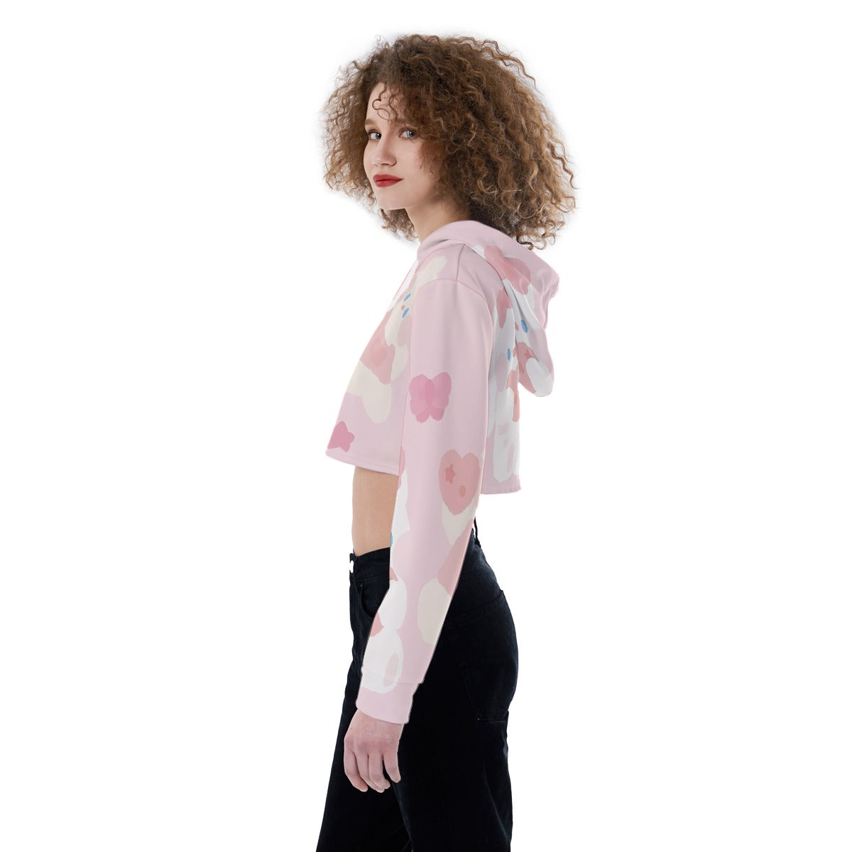 All-Over Print Women's Crop Top Hoodie
