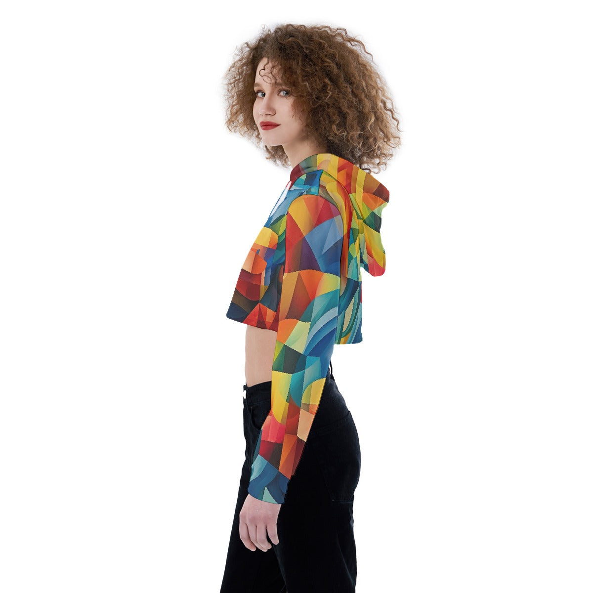 All-Over Print Women's Crop Top Hoodie