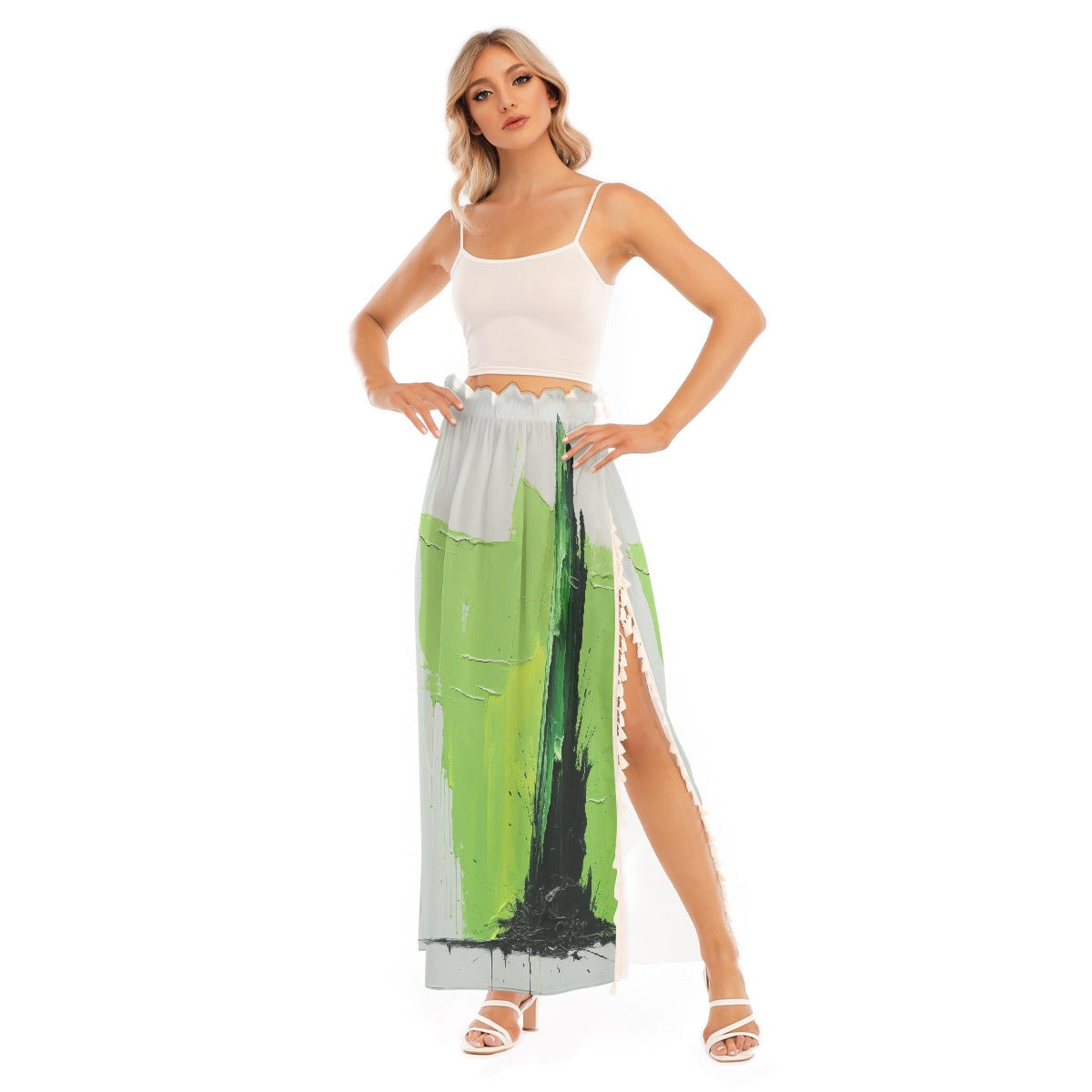 All-Over Print Women's Side Split Skirt