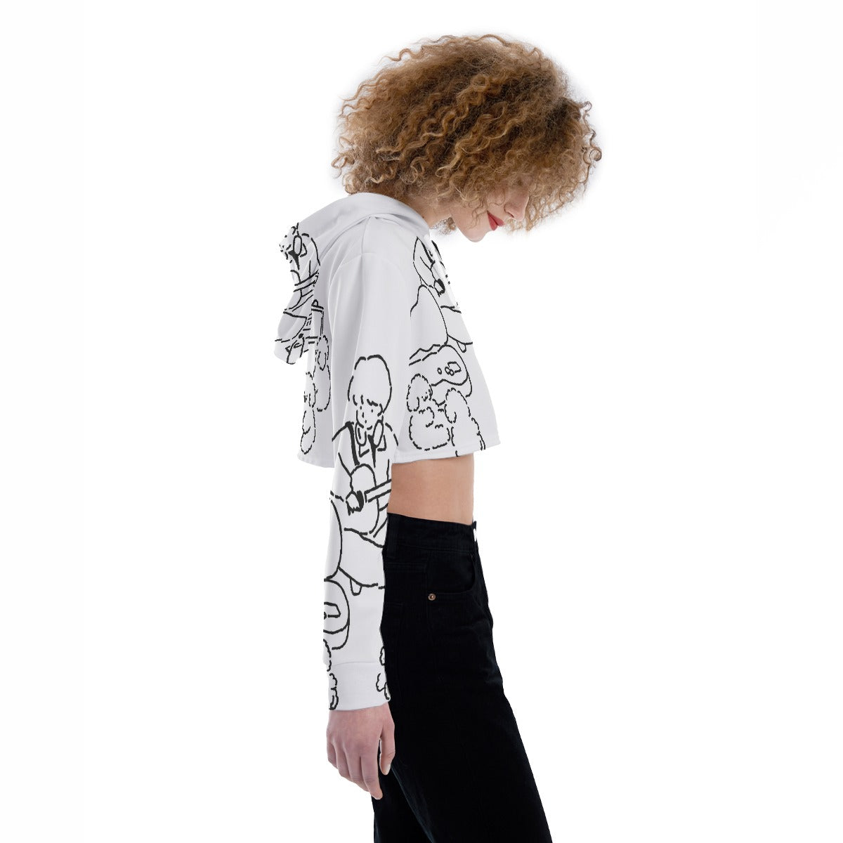 All-Over Print Women's Crop Top Hoodie