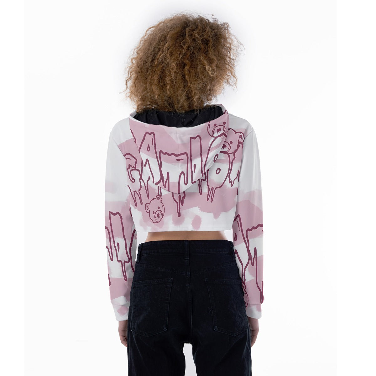 All-Over Print Women's Crop Top Hoodie