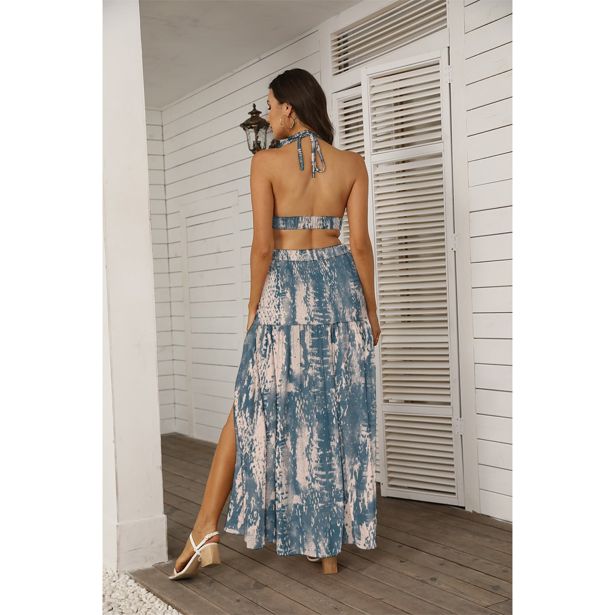 All-Over Print Women's Tie Back Wrap Dress