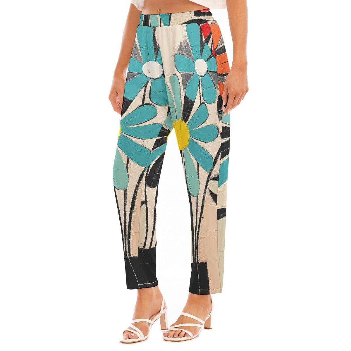 All-Over Print Women's Loose Straight-leg Pants