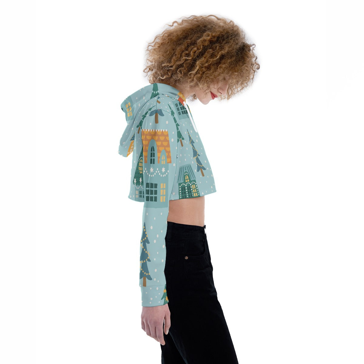 All-Over Print Women's Crop Top Hoodie