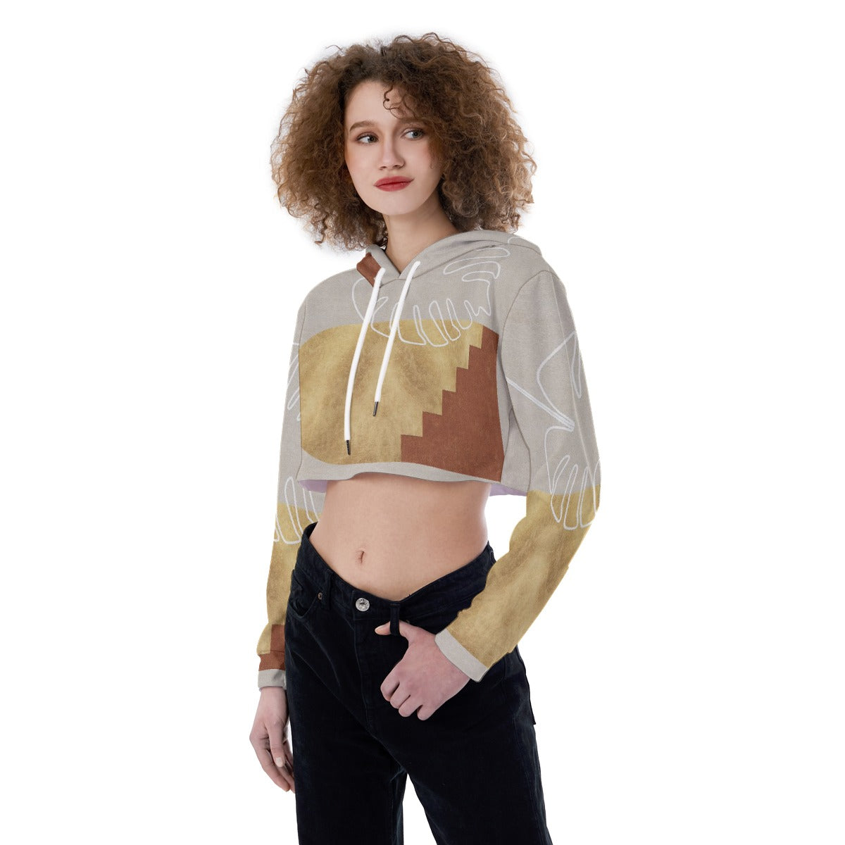 All-Over Print Women's Crop Top Hoodie