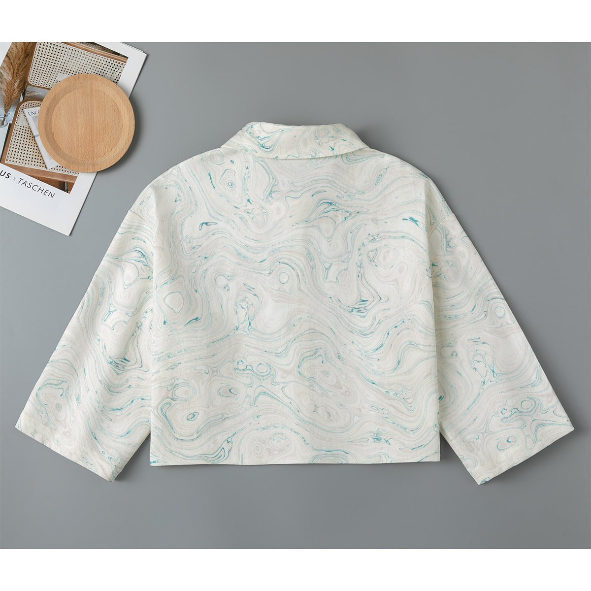 All-Over Print Women's Cropped Jacket | 245GSM Cotton