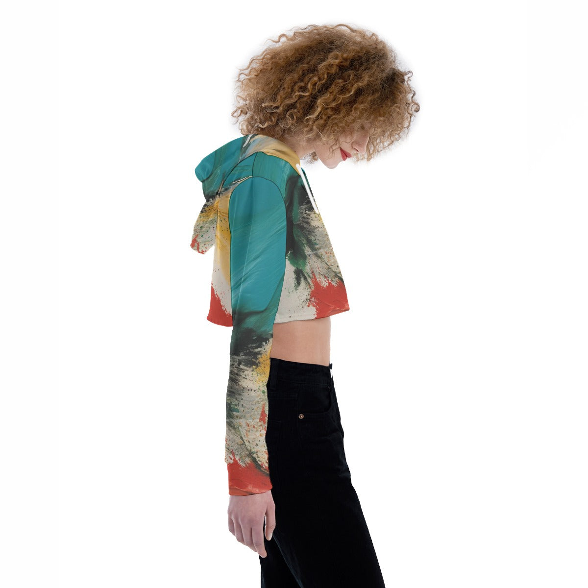 All-Over Print Women's Crop Top Hoodie