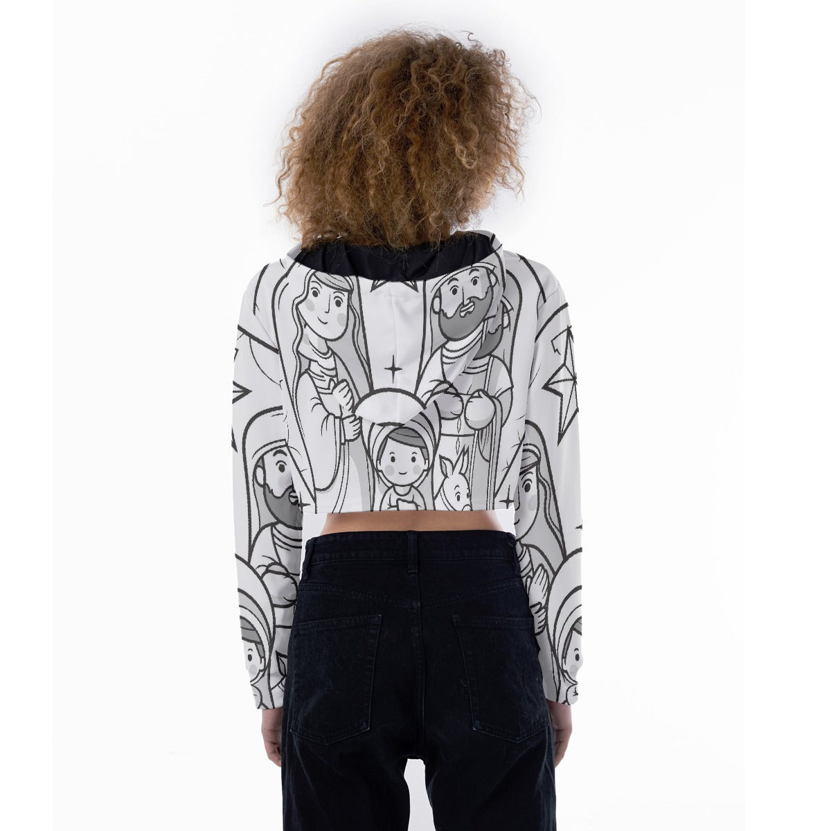 All-Over Print Women's Crop Top Hoodie