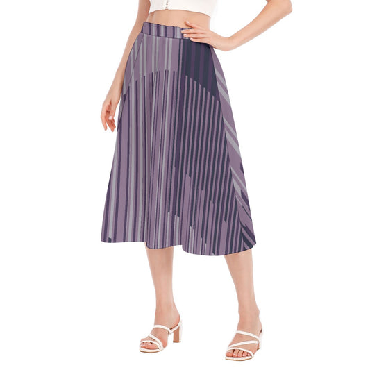 All-Over Print Women's Long Section Chiffon Skirt