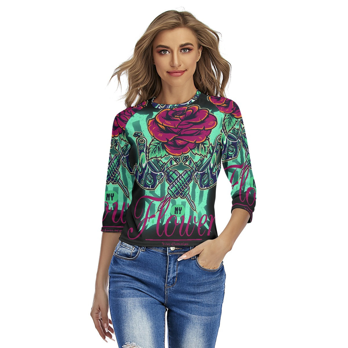 All-Over Print Women's Raglan Sleeves T-shirts