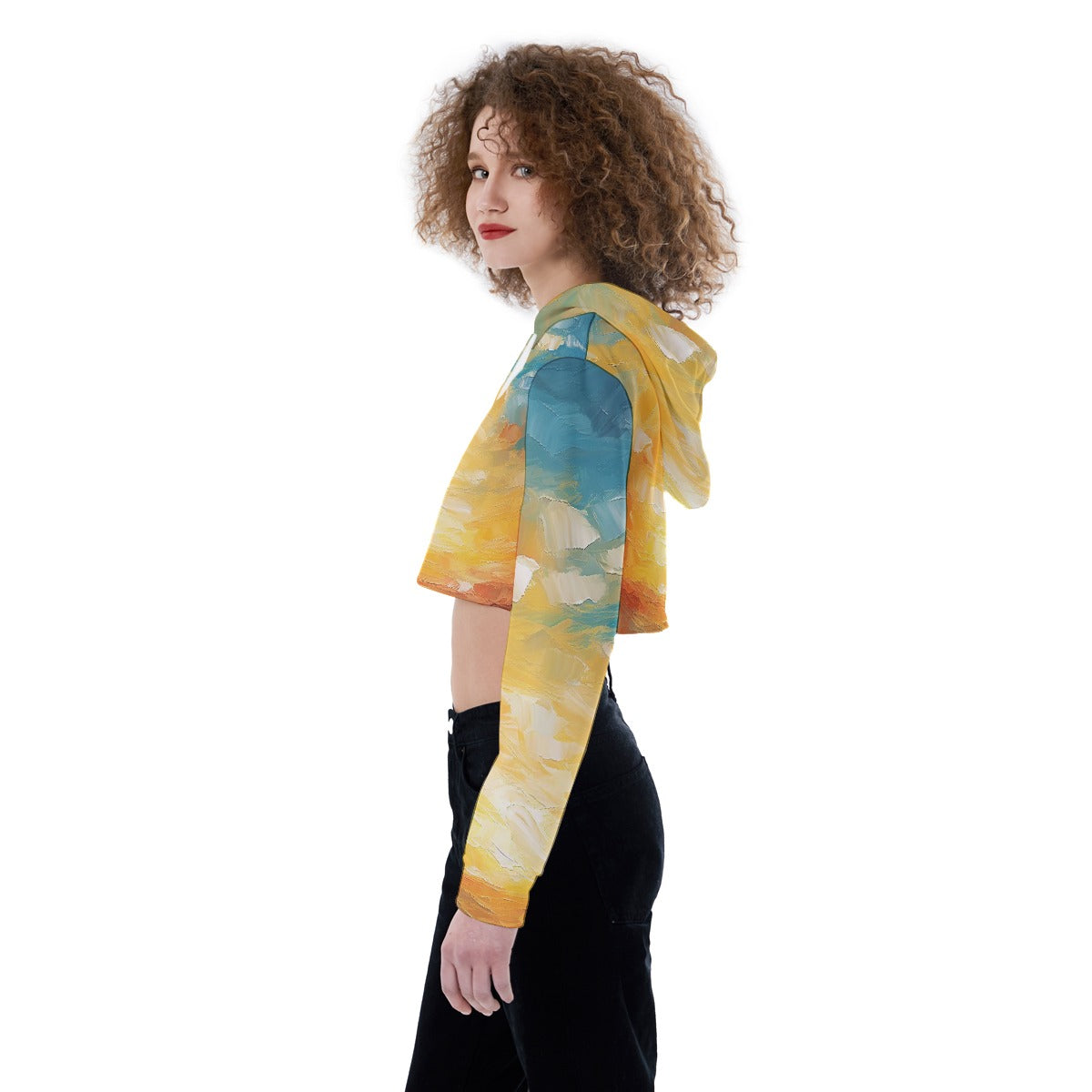 All-Over Print Women's Crop Top Hoodie