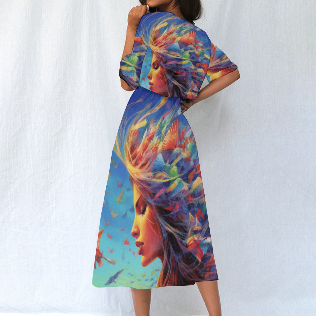 All-Over Print Women's Elastic Waist Dress