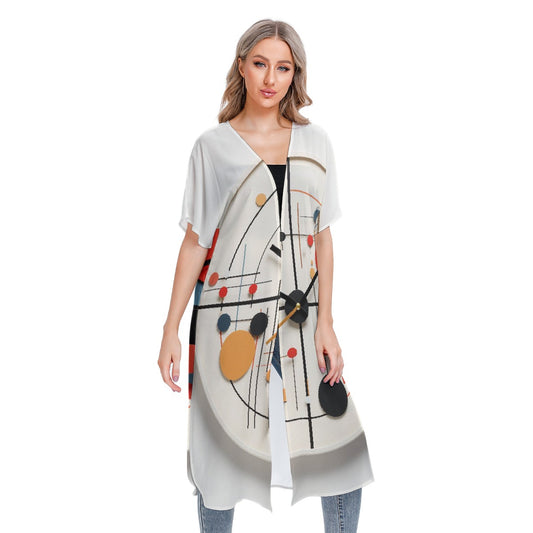 All-Over Print Women's Short Sleeve Cardigan
