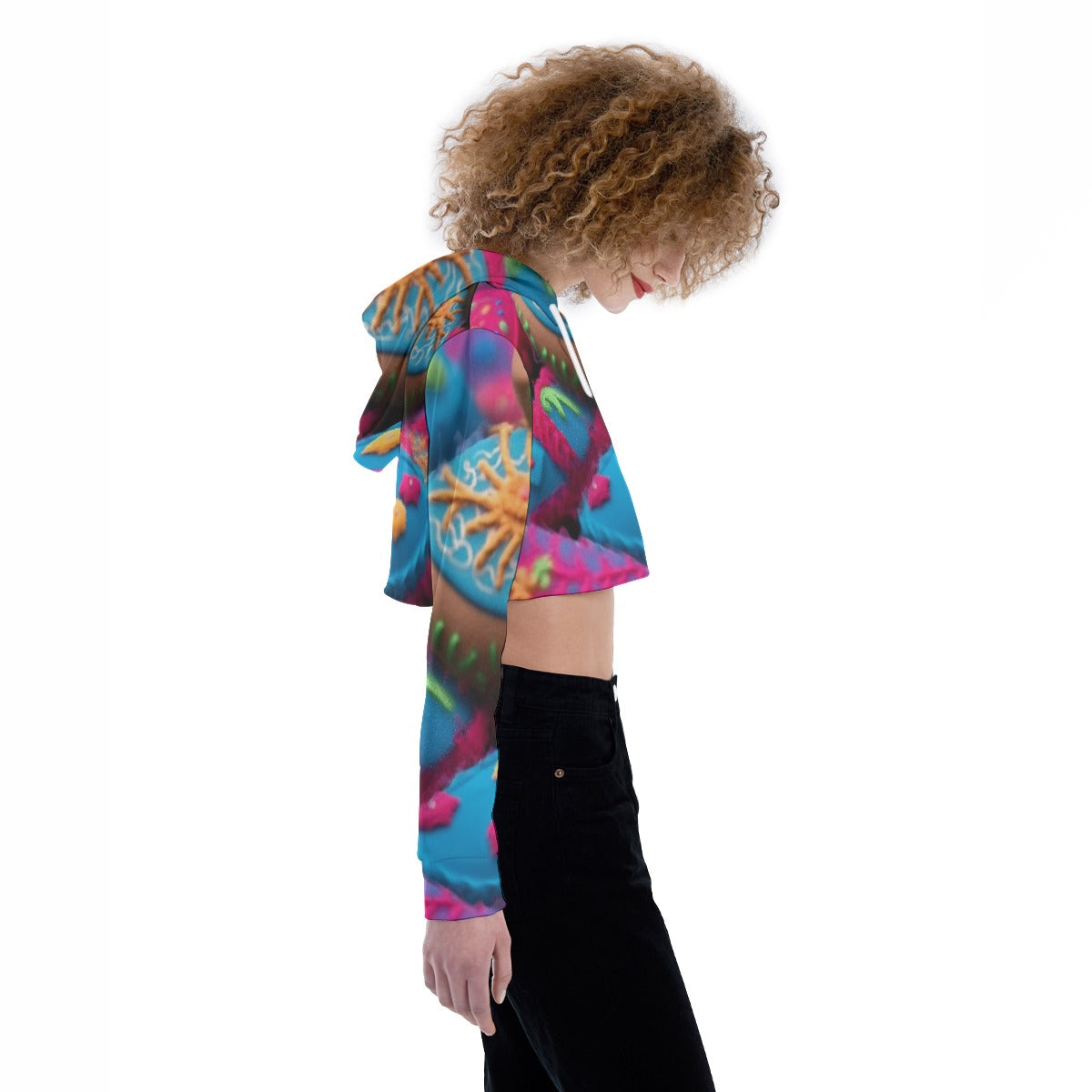 All-Over Print Women's Crop Top Hoodie