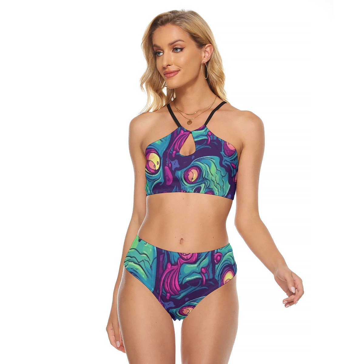 All-Over Print Women's Cami Keyhole One-piece Swimsuit