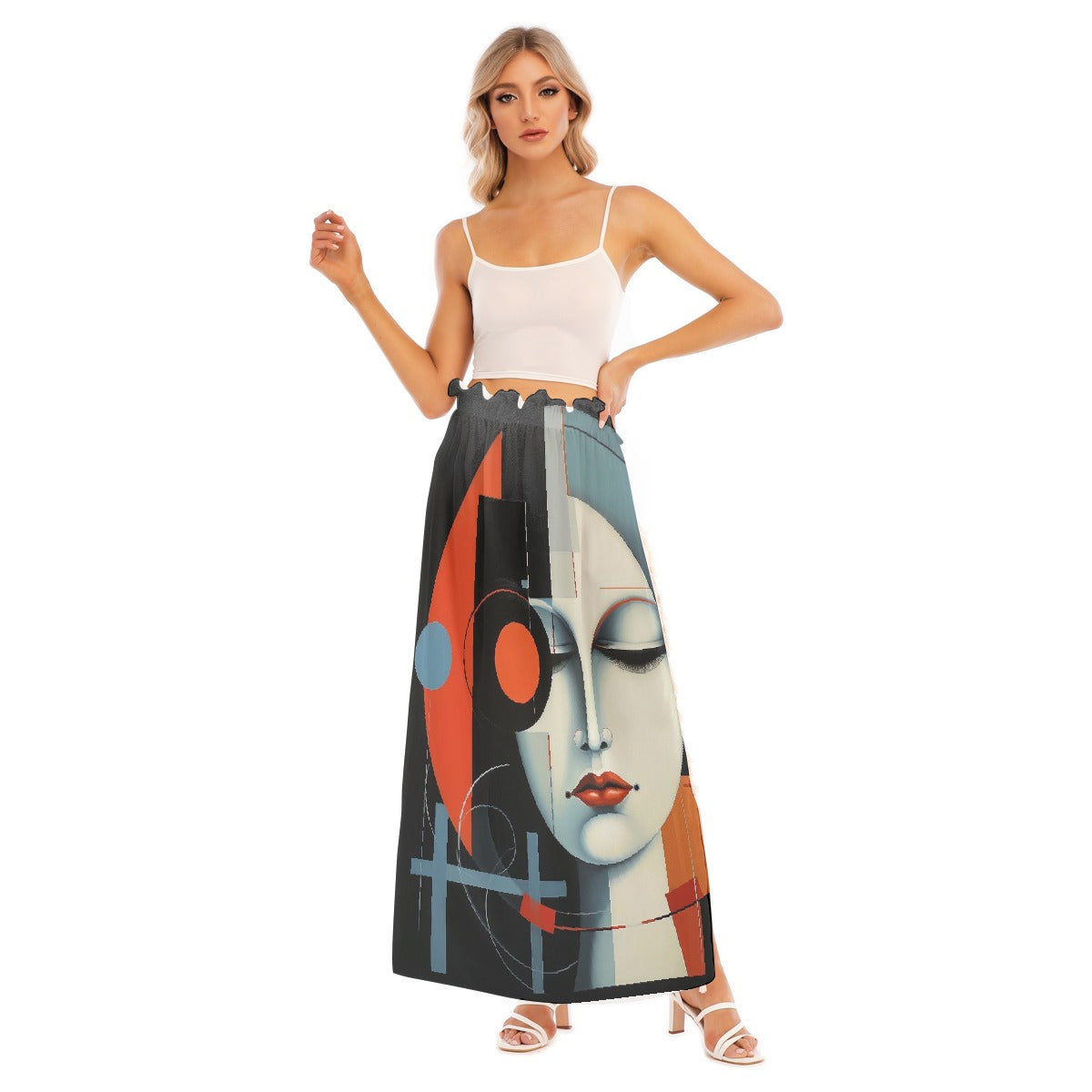 All-Over Print Women's Side Split Skirt