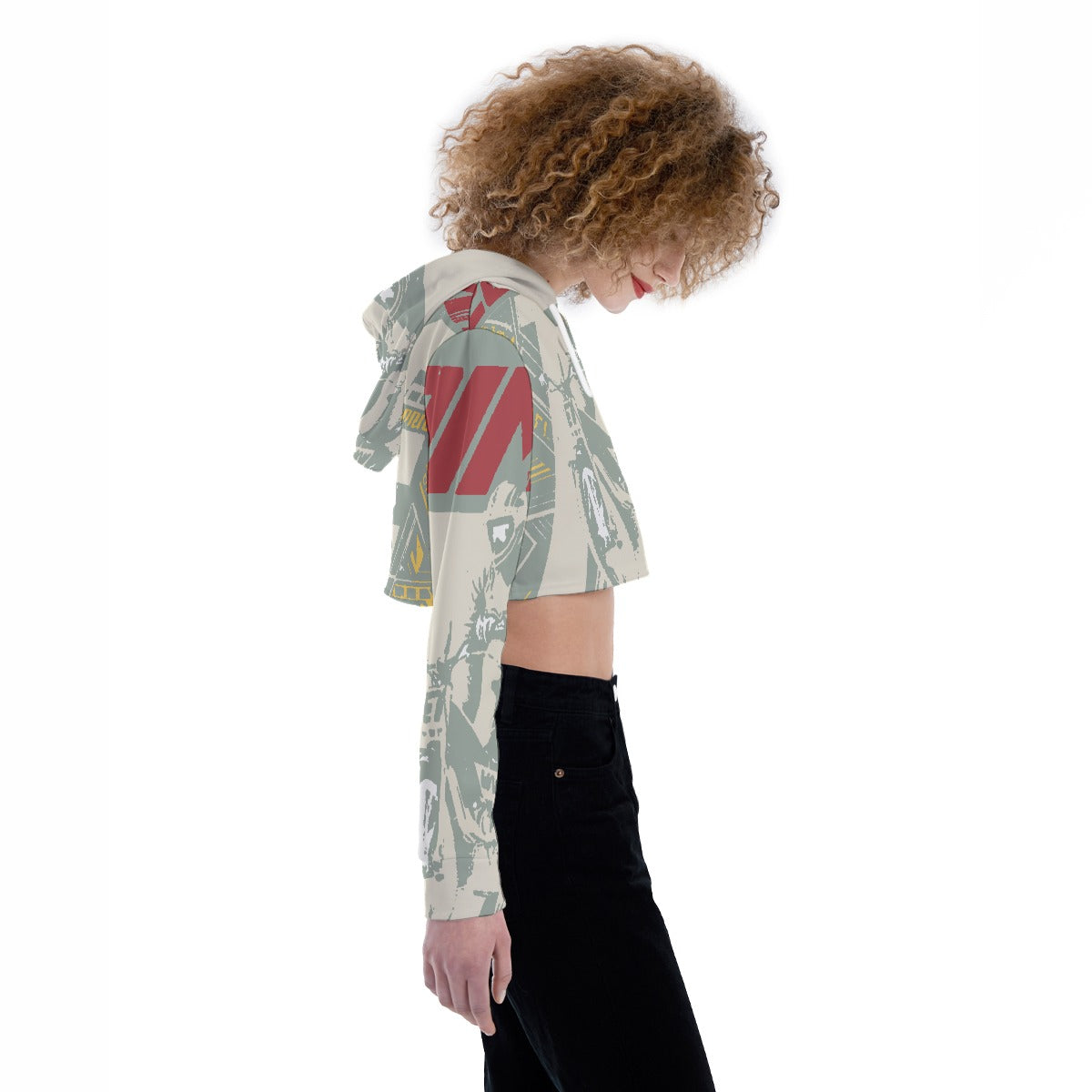 All-Over Print Women's Crop Top Hoodie
