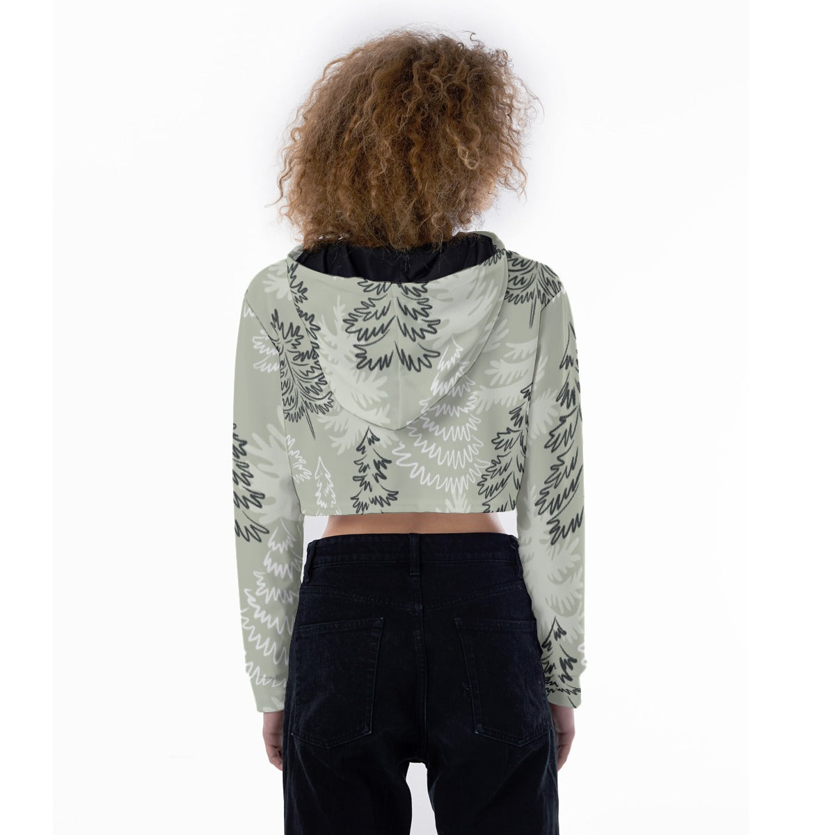 All-Over Print Women's Crop Top Hoodie