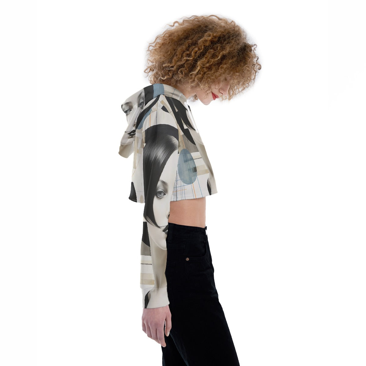 All-Over Print Women's Crop Top Hoodie