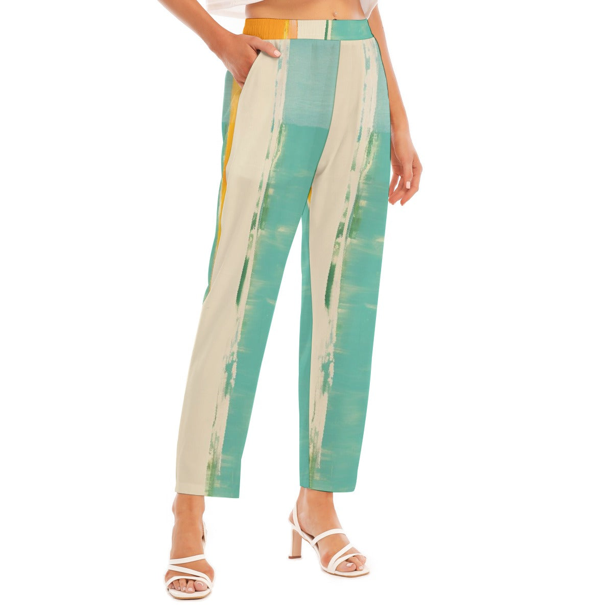 All-Over Print Women's Loose Straight-leg Pants