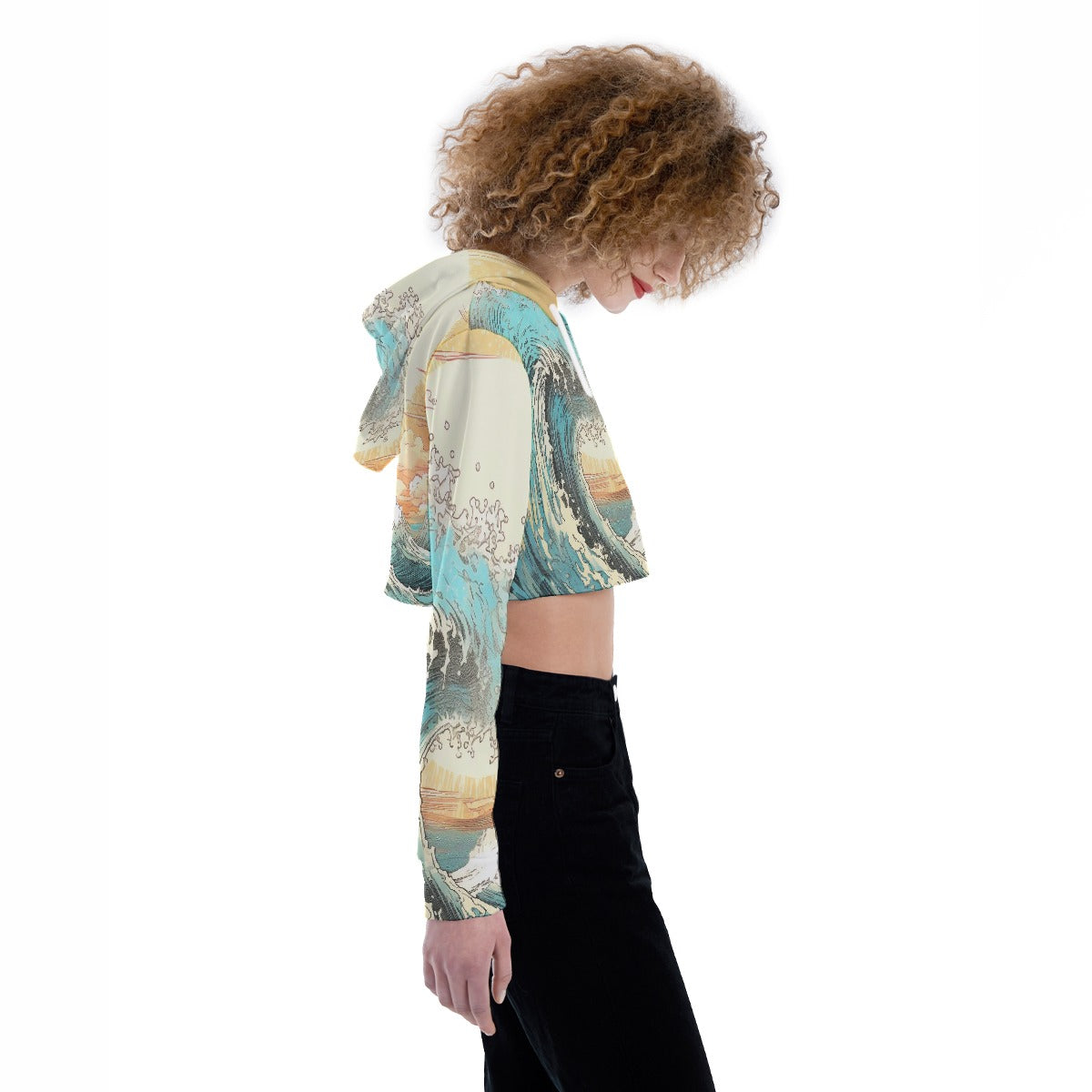 All-Over Print Women's Crop Top Hoodie