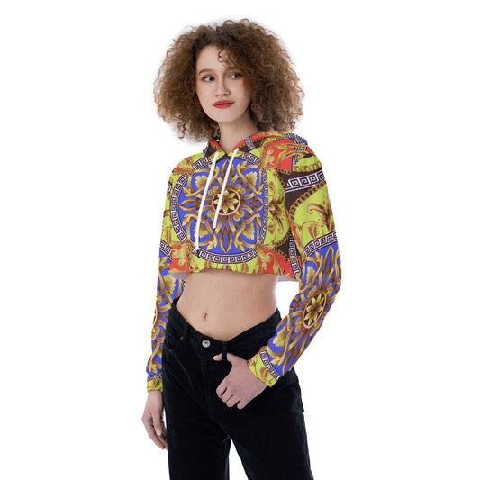 All-Over Print Women's Crop Top Hoodie