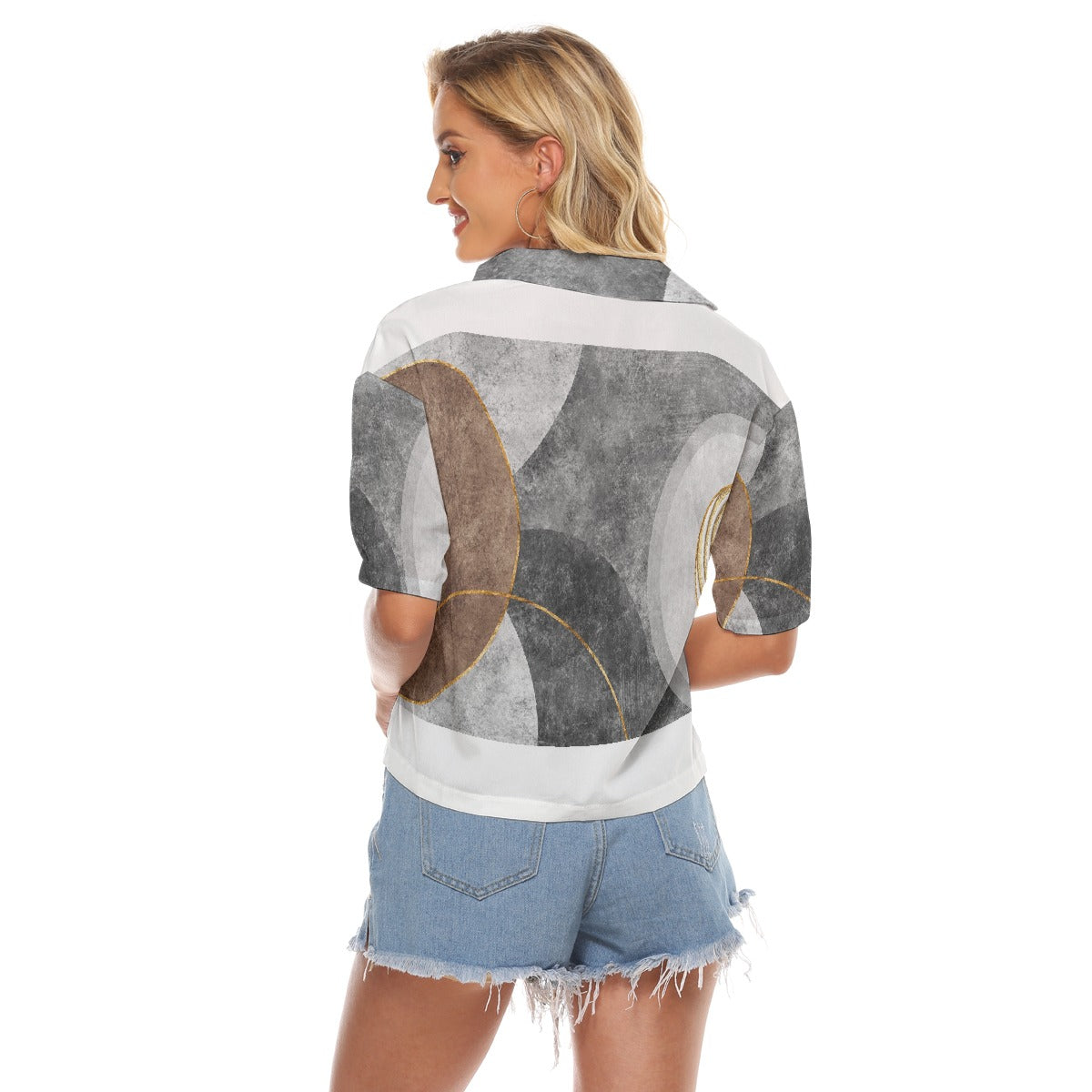 All-Over Print Women's V-neck Shirts