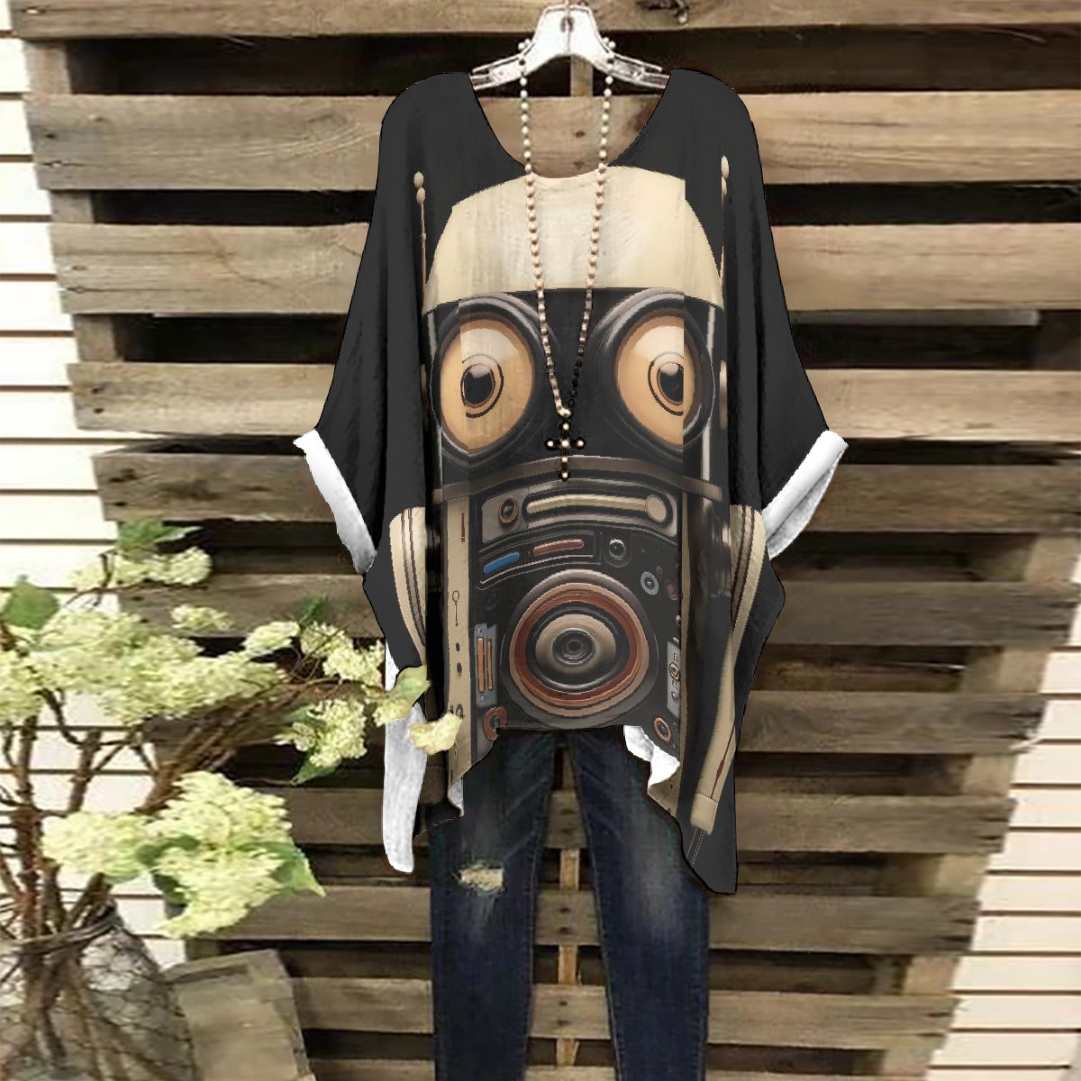 All-Over Print Women's Bat Sleeve Shirt