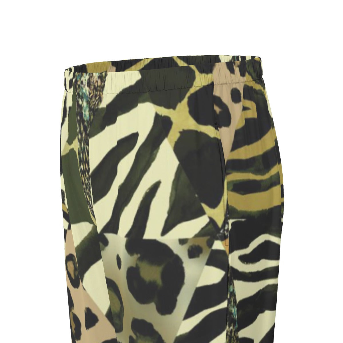 All-Over Print Women's Long Sleeve Pajama Set With Black Contrast Piping