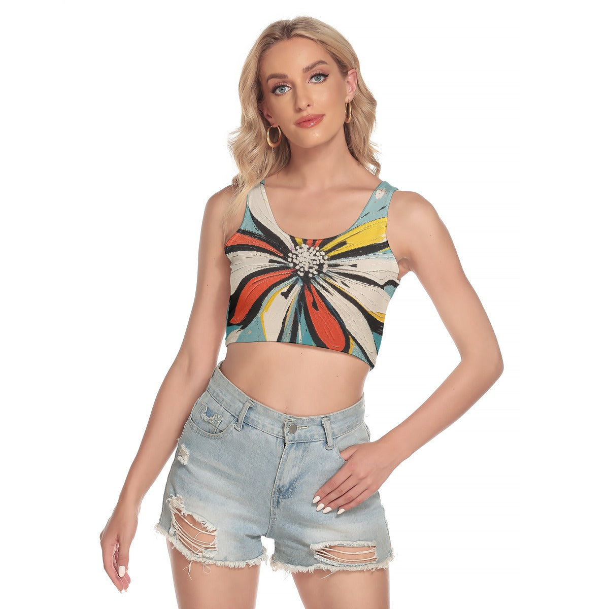 All-Over Print Women's Sport Crop Tank Top