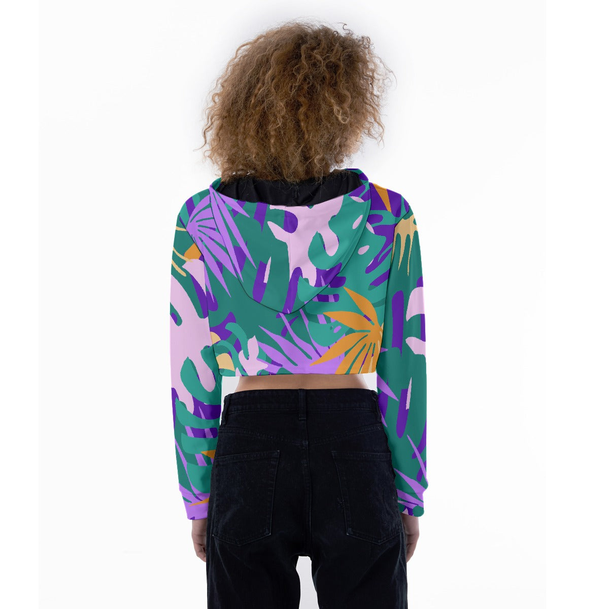 All-Over Print Women's Crop Top Hoodie