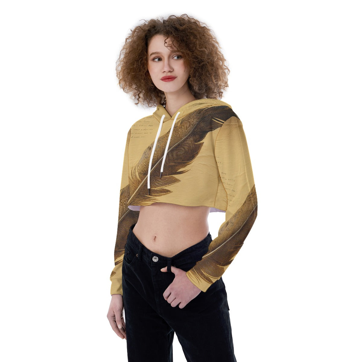 All-Over Print Women's Crop Top Hoodie