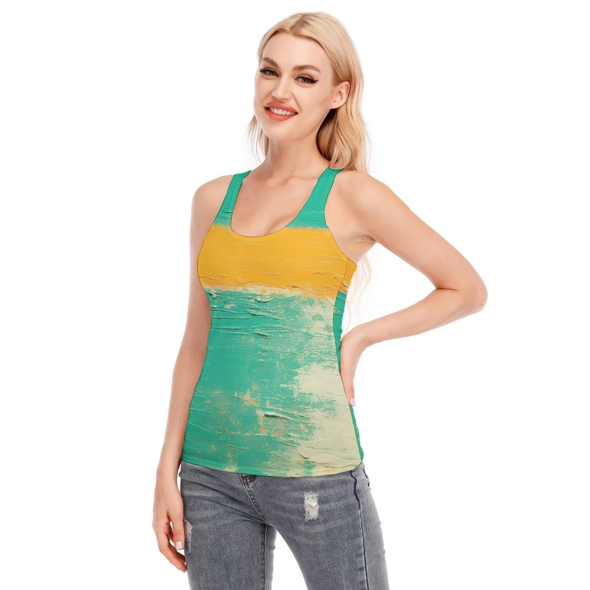 All-Over Print Women's Racer Vest | 190GSM Cotton