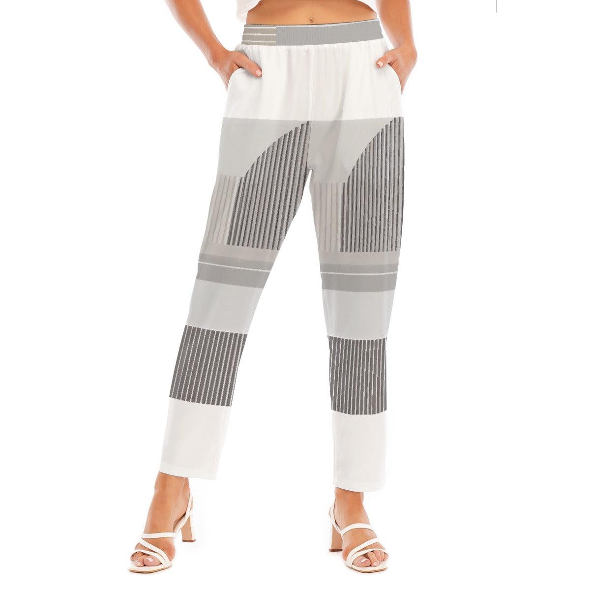 All-Over Print Women's Loose Straight-leg Pants