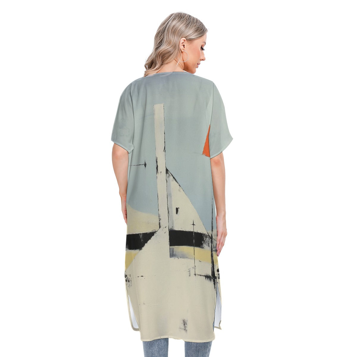 All-Over Print Women's Short Sleeve Cardigan