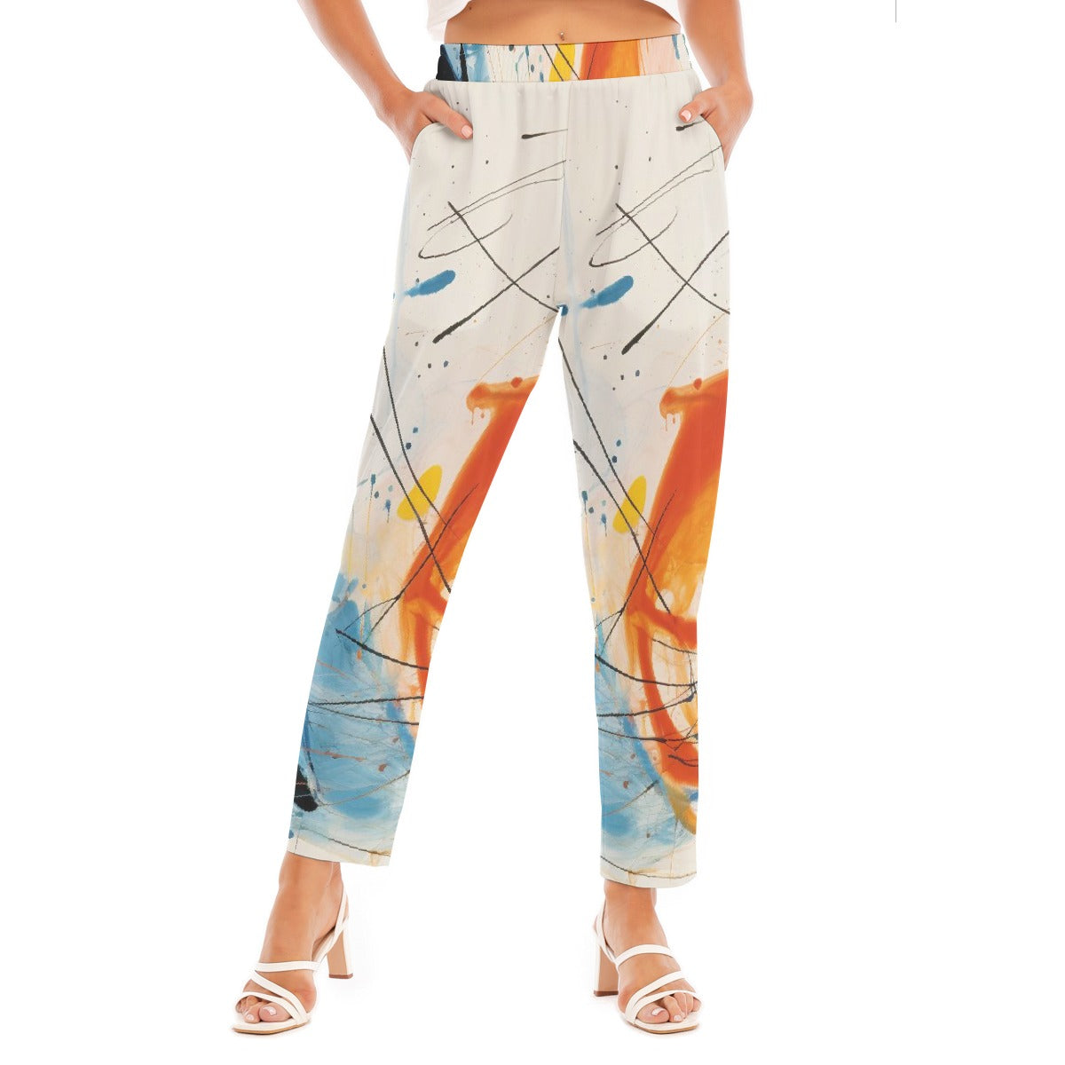 All-Over Print Women's Loose Straight-leg Pants