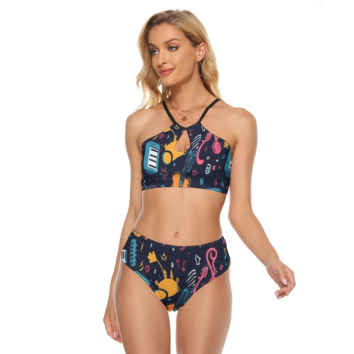All-Over Print Women's Cami Keyhole One-piece Swimsuit