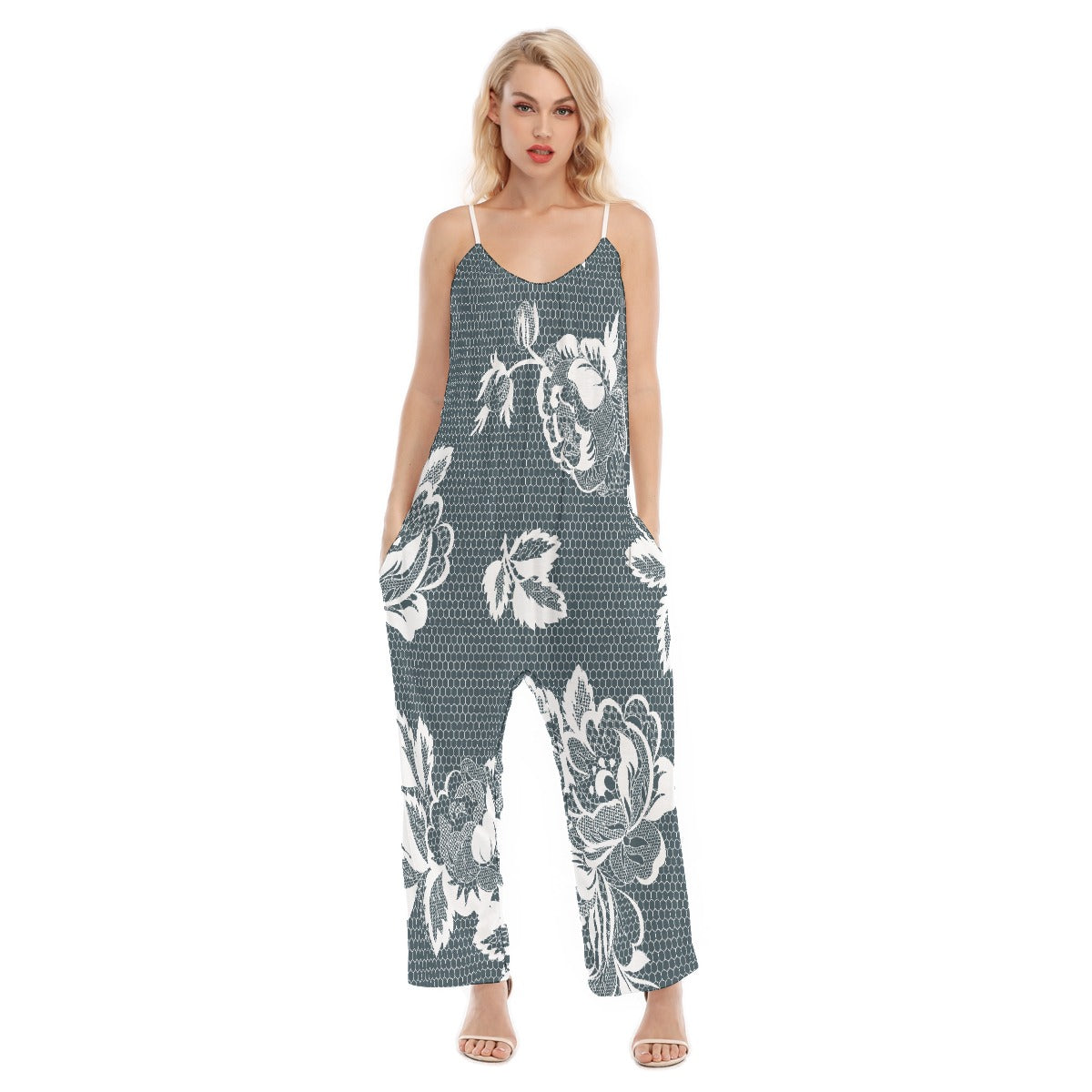 All-Over Print Women's Loose Cami Jumpsuit