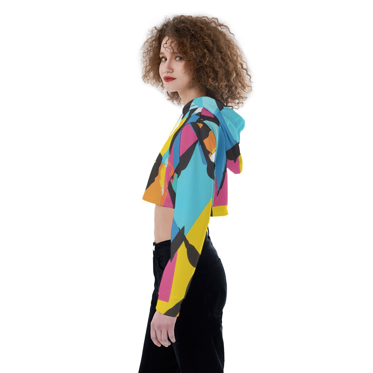 All-Over Print Women's Crop Top Hoodie