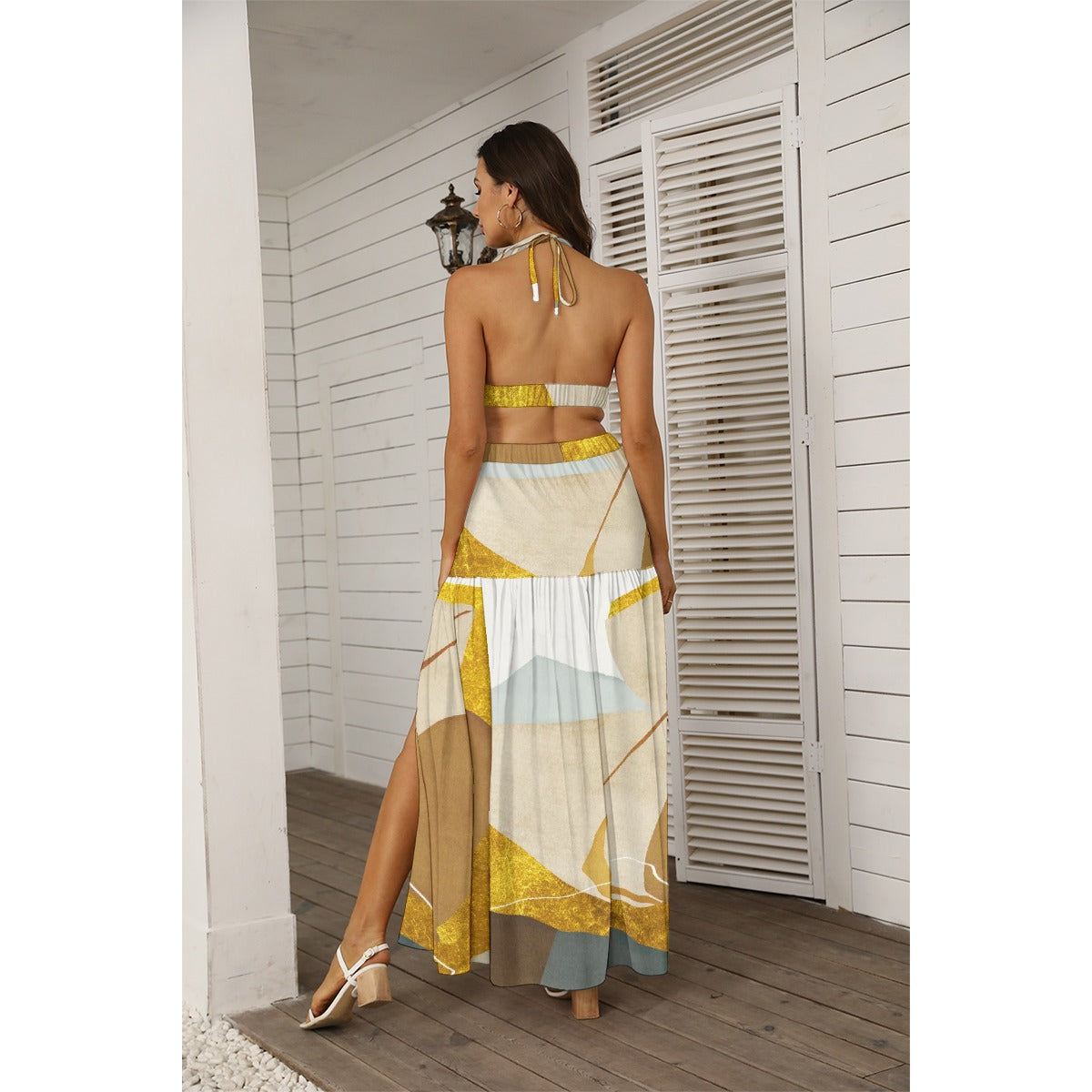 All-Over Print Women's Tie Back Wrap Dress