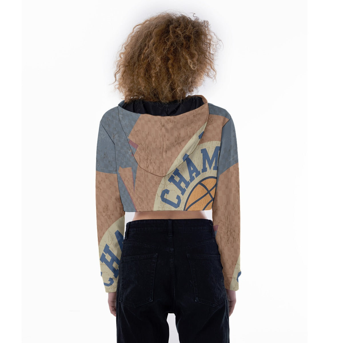 All-Over Print Women's Crop Top Hoodie