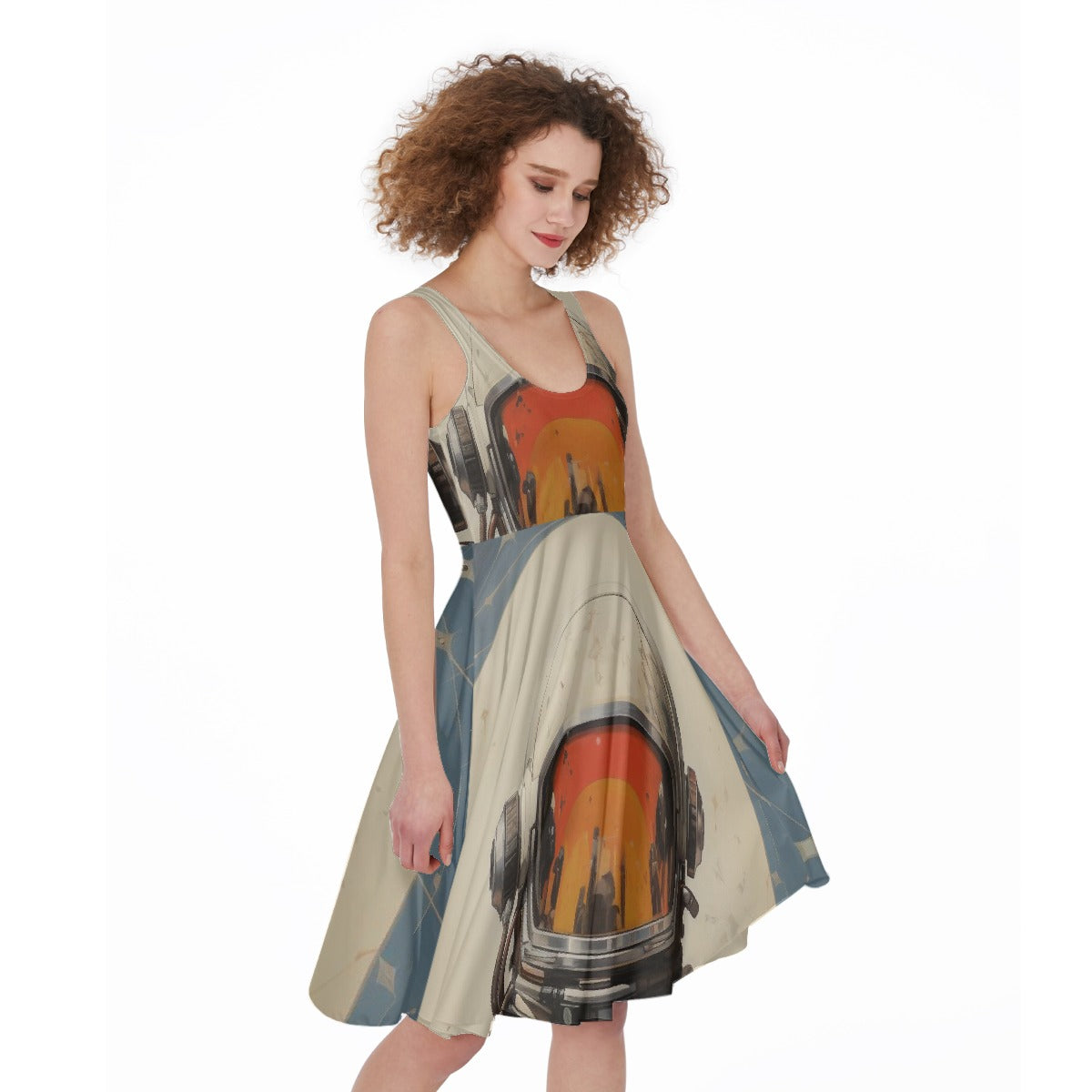 All-Over Print Women's Sleeveless Dress
