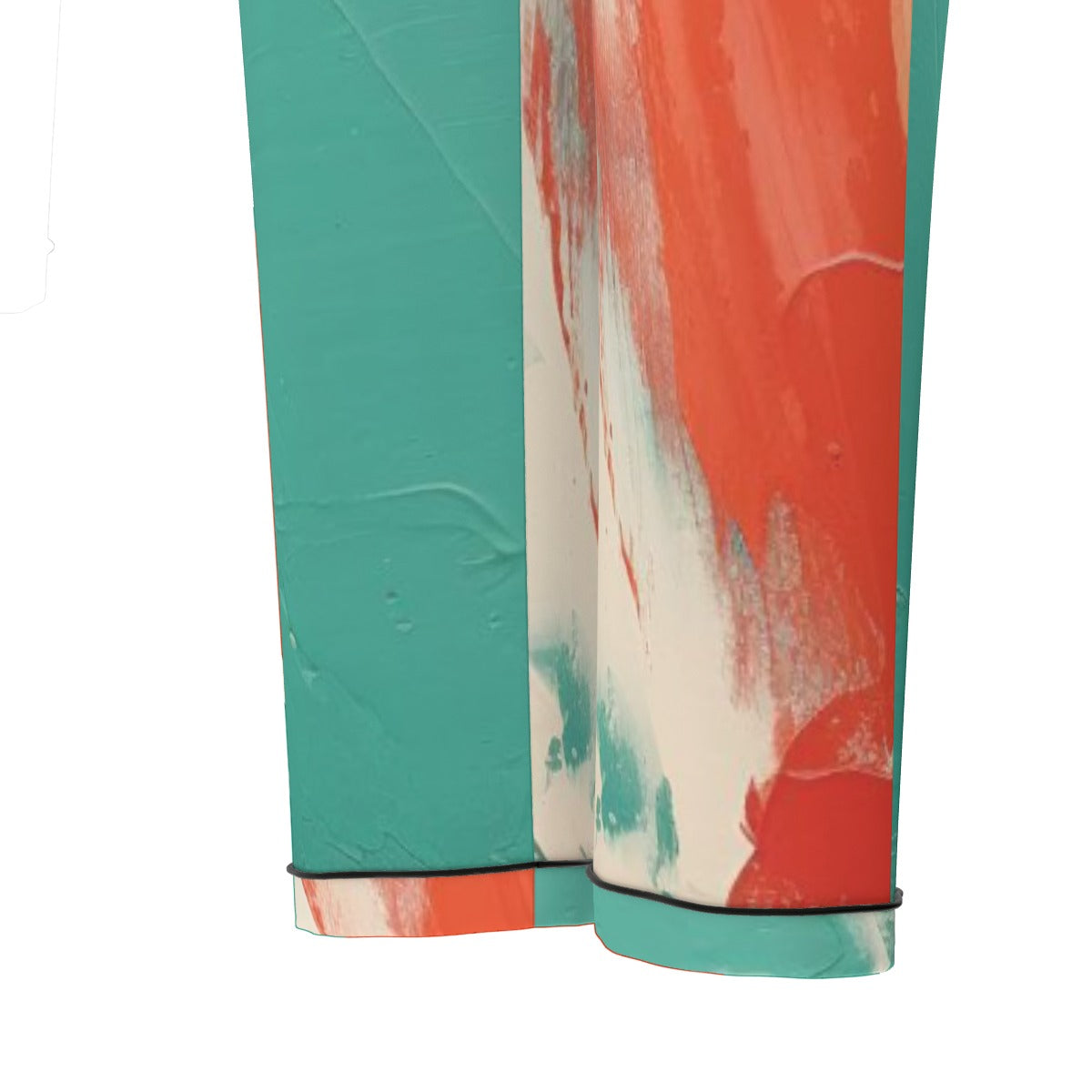 All-Over Print Women's Long Sleeve Pajama Set With Black Contrast Piping