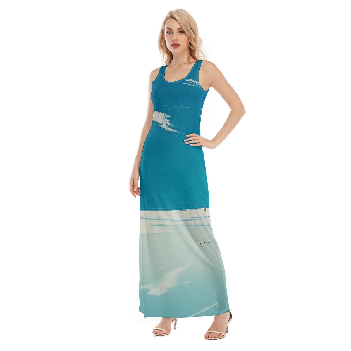 All-Over Print Women's Vest Dress | Length To Ankle