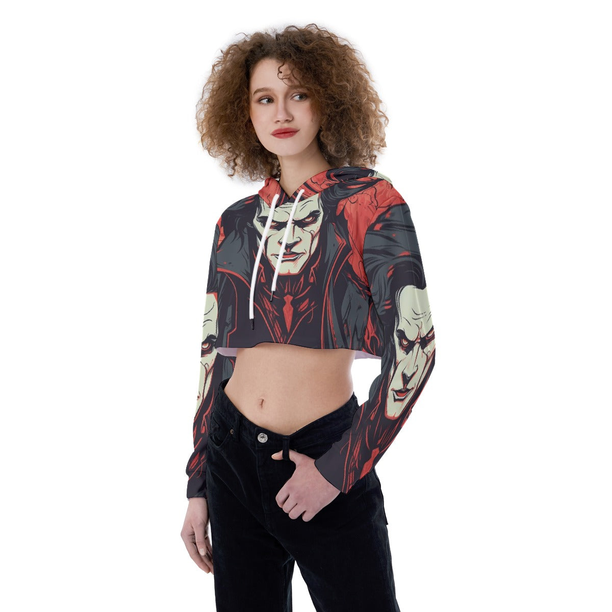 All-Over Print Women's Crop Top Hoodie