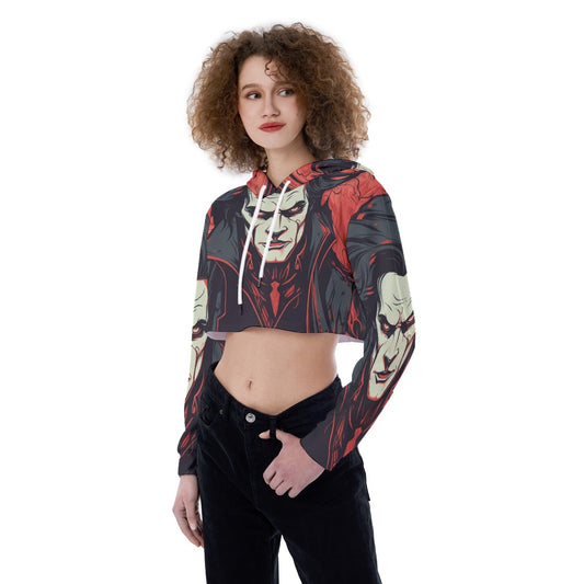 All-Over Print Women's Crop Top Hoodie